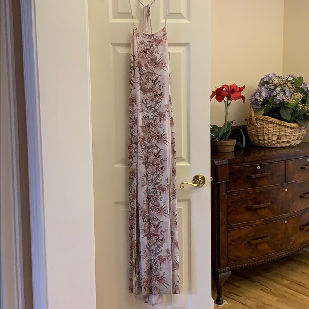 Lilac floral maxi dress